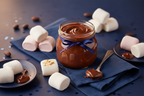 chocolate spread and marshmellow with a navy blue theme