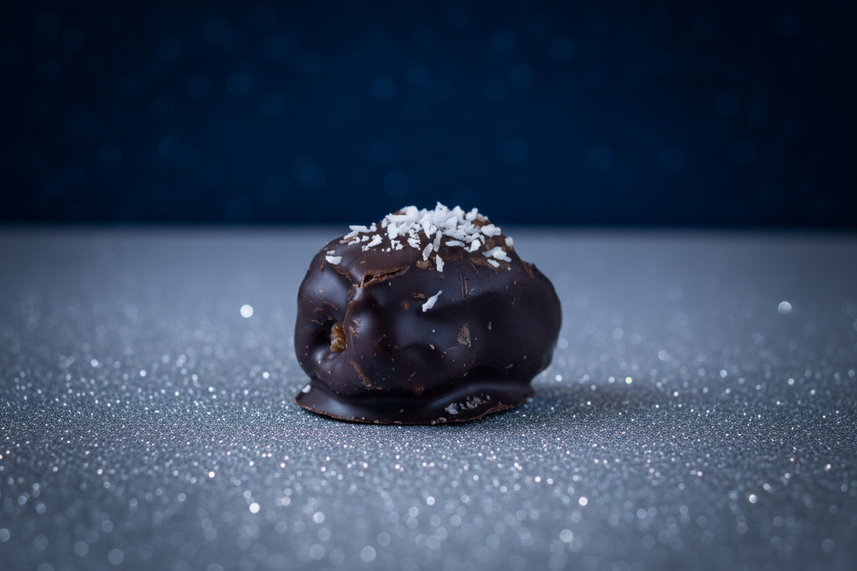 Dark chocolate coconut date - navy theme