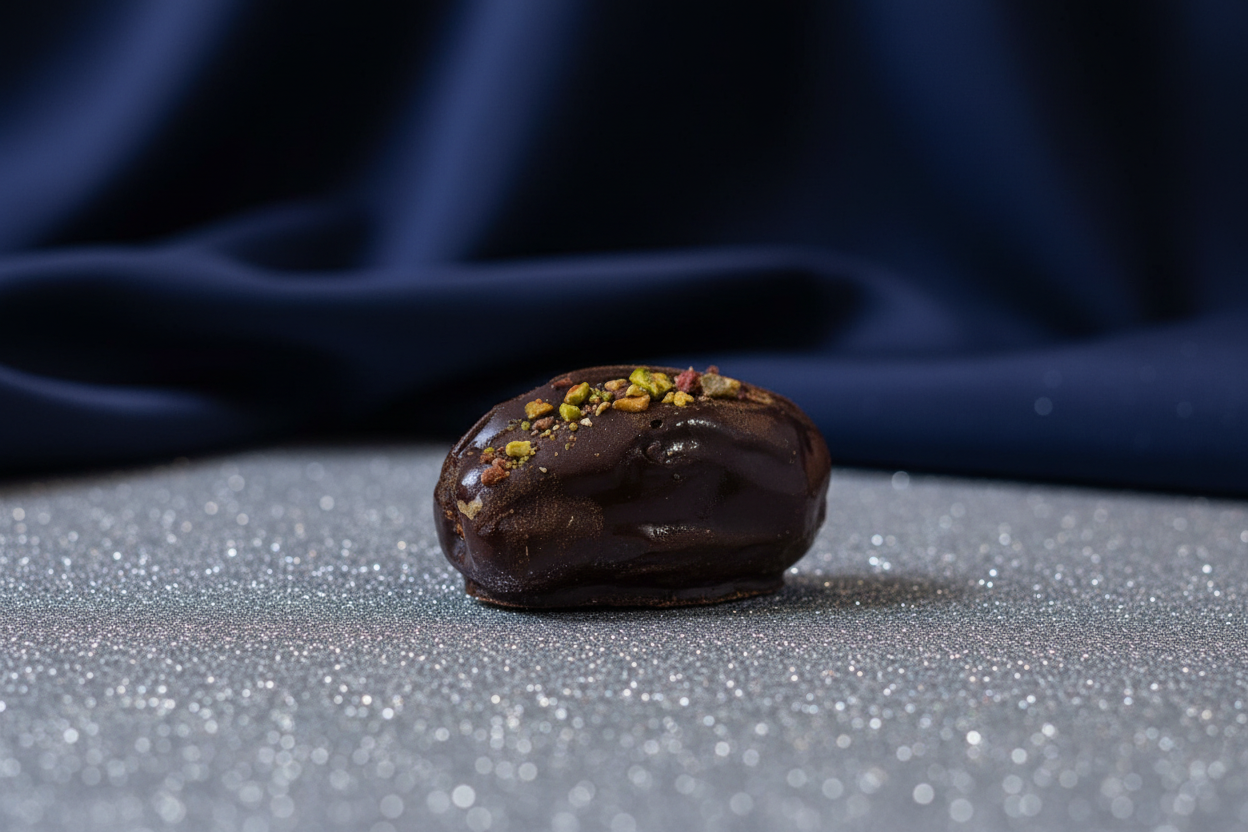 Dark chocolate pistachio date - navy theme