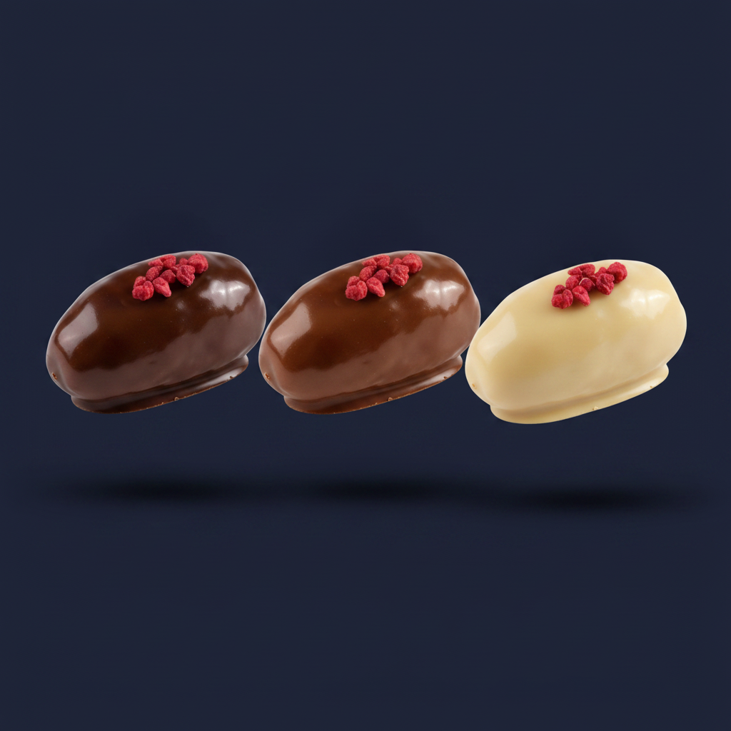 Dark, Milk & White Chocolate Raspberry Dates