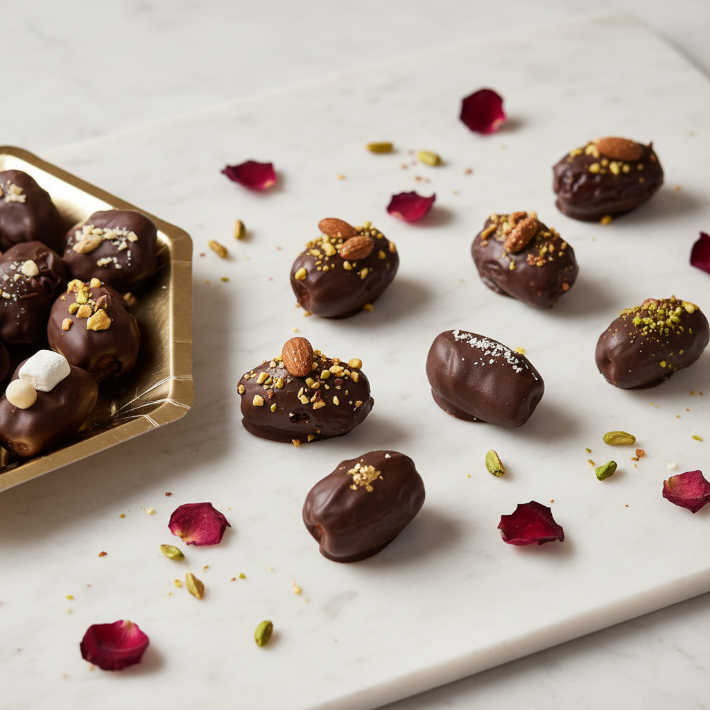 Professional luxury chocolate dates assortment