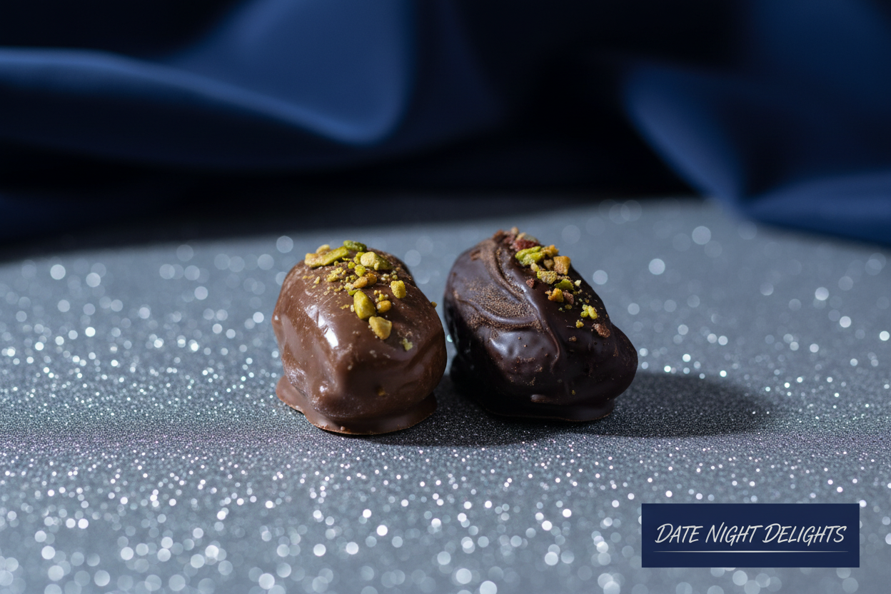 Two pistachio dates - navy theme